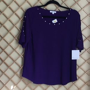 🐾 89TH +MADISON size  Large petite cold shoulder top